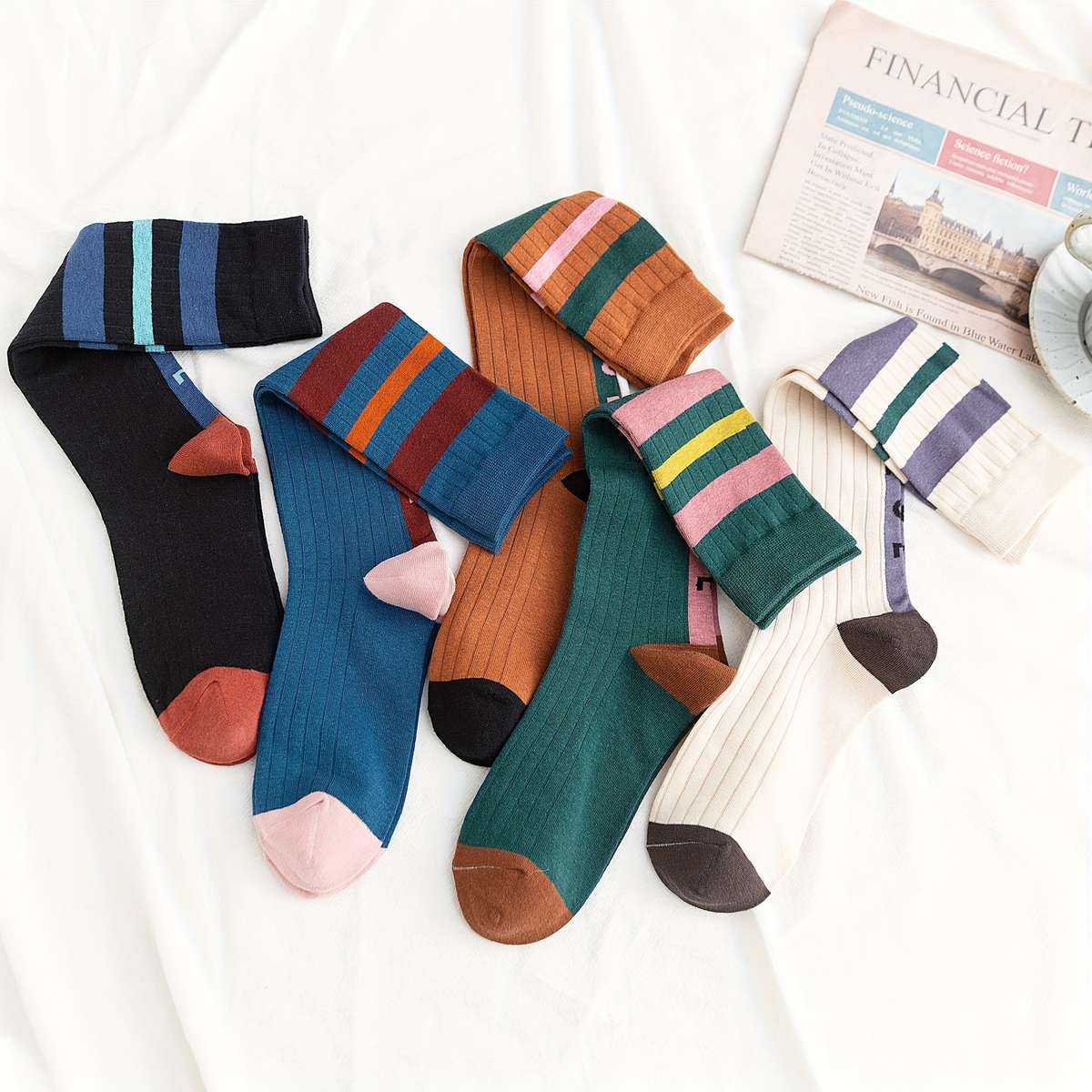 Women S Socks Color 2 PairsBlue Size Onesize
