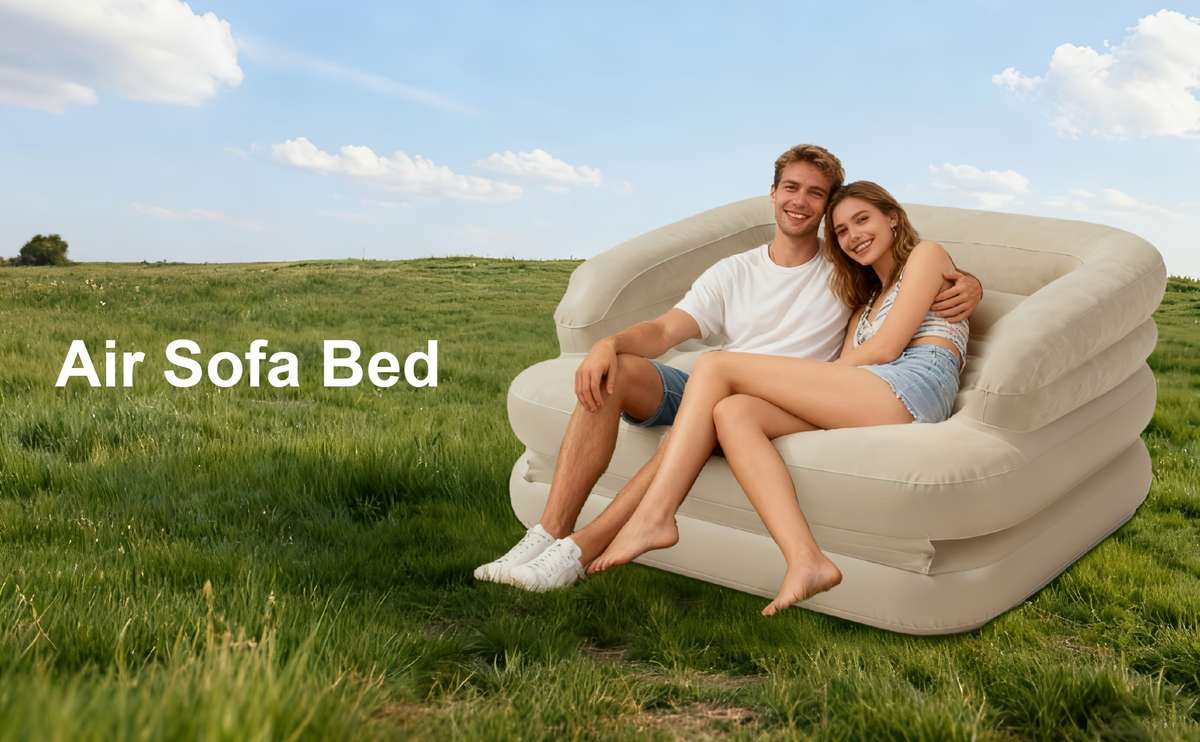 2 In 1 Queen Air Sofa Bed Mattress Headboard Multifunctional Electric Pump Two