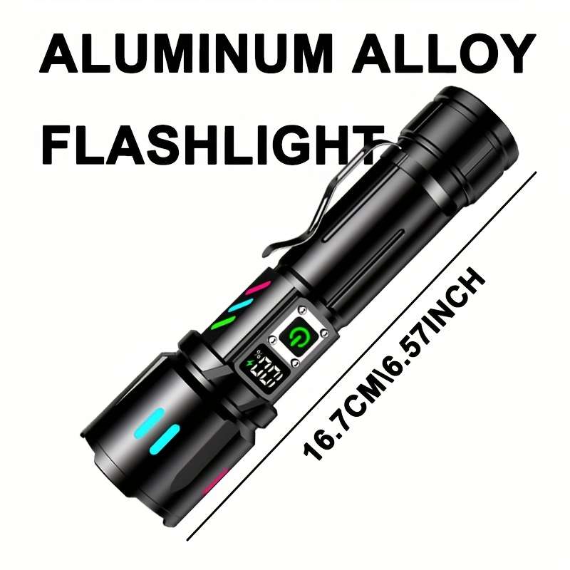 Advanced 1Pc Portable Flashlight Rechargeable Flashlight Color Box Professional