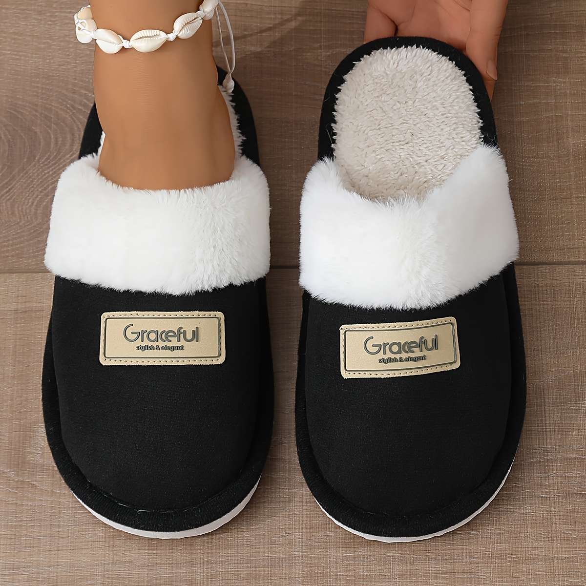 Cotton Slippers Color Grey Sizeuk 6.5-7