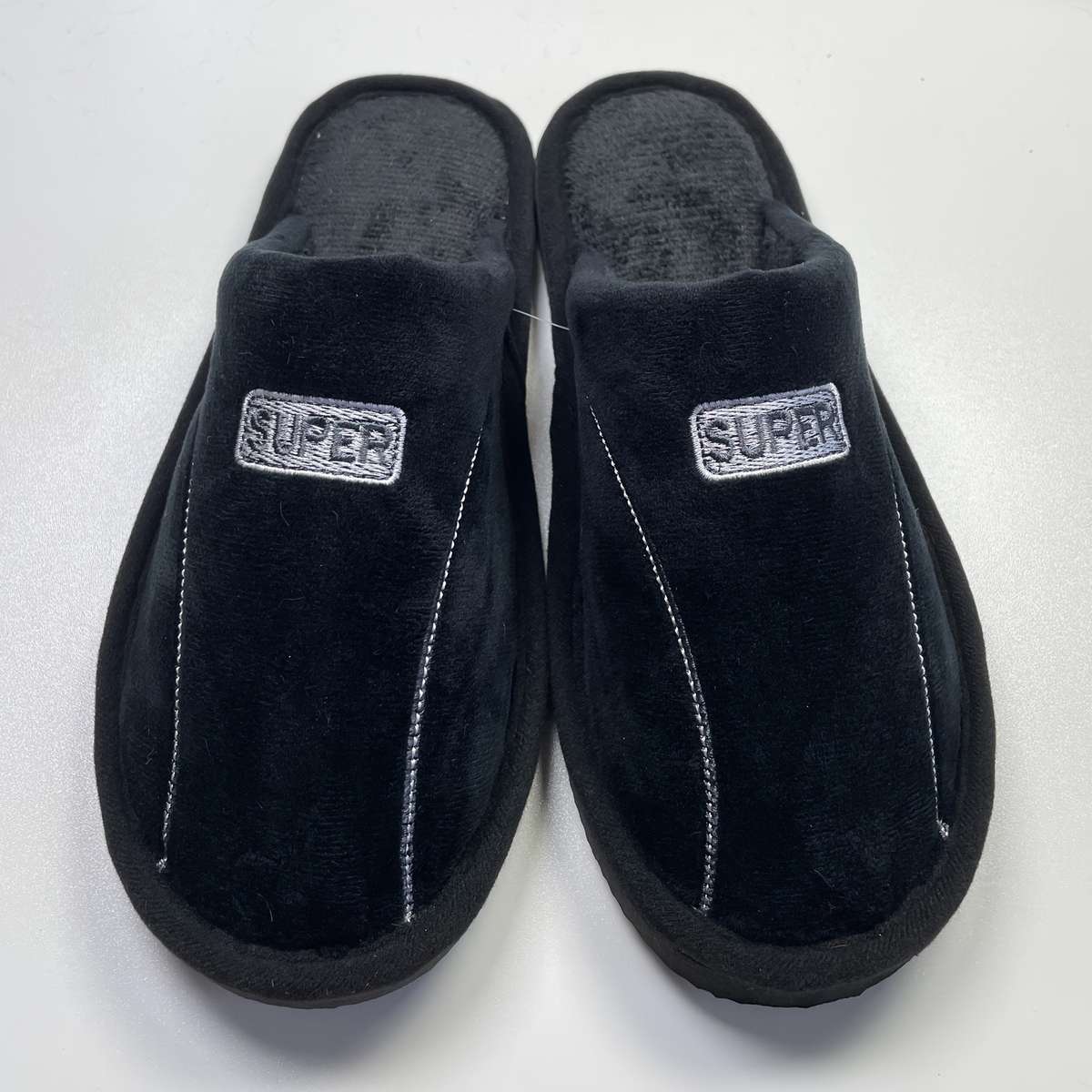 Cotton Slippers Color Black Sizeuk 6.5-7