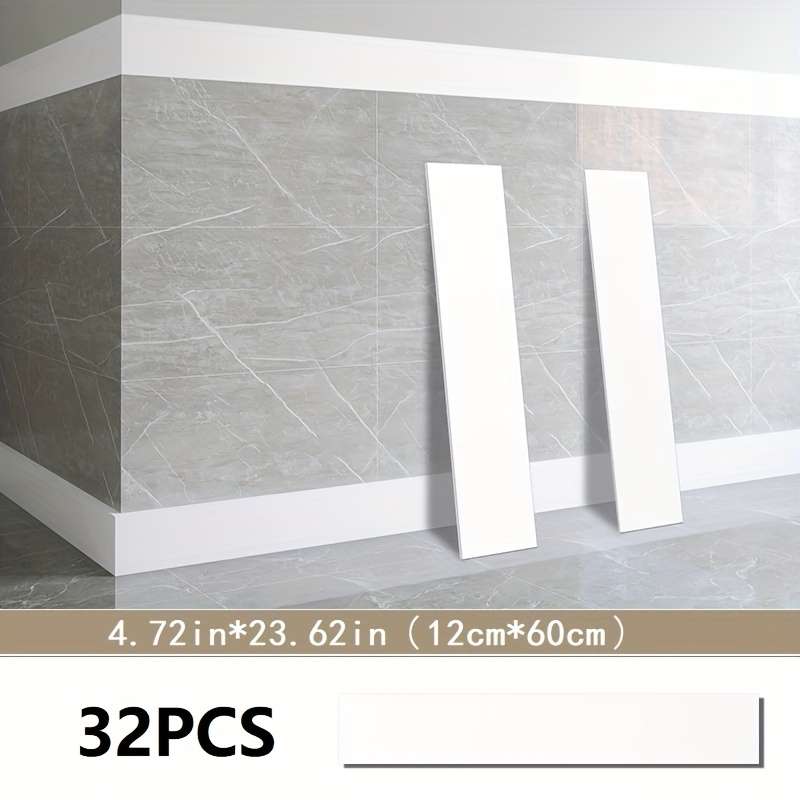 Skirting Board Gray Base Stone Pattern Size 4.72In*23.62In12Cm*60Cm
