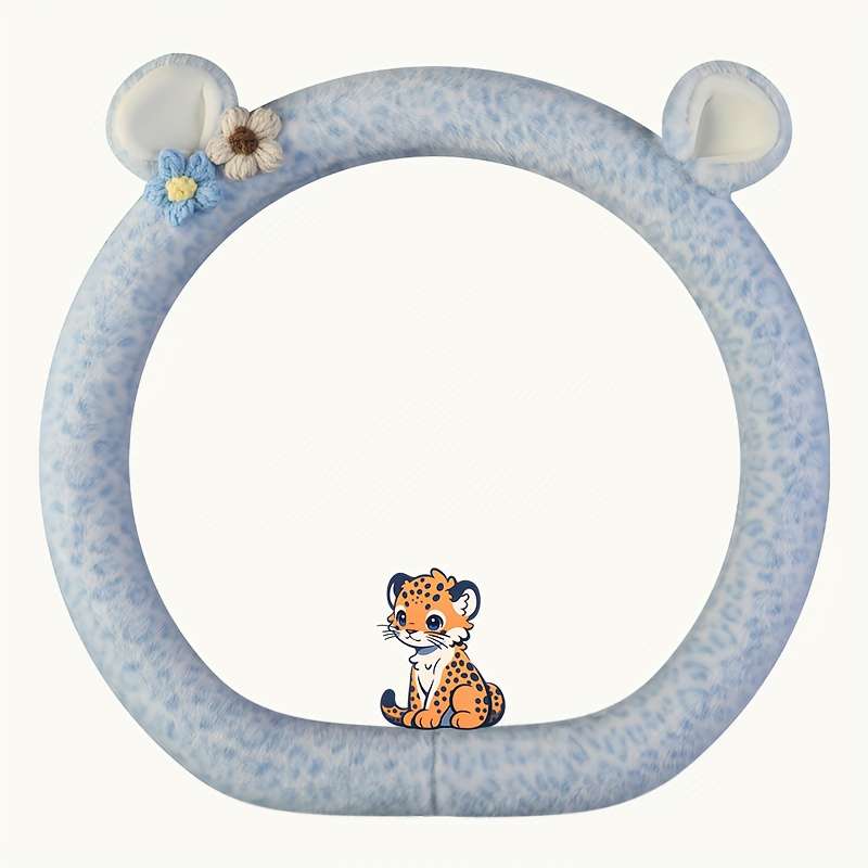 Car Steering Wheel Cover Blue Model D Type