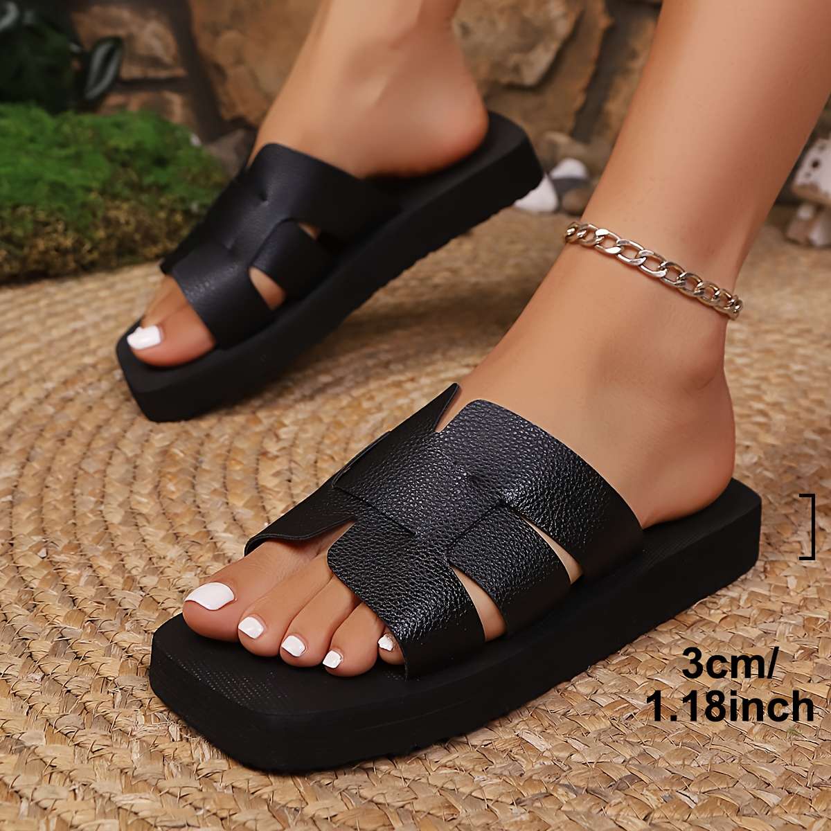 Ladies Summer Flip Flops Black Uk 7