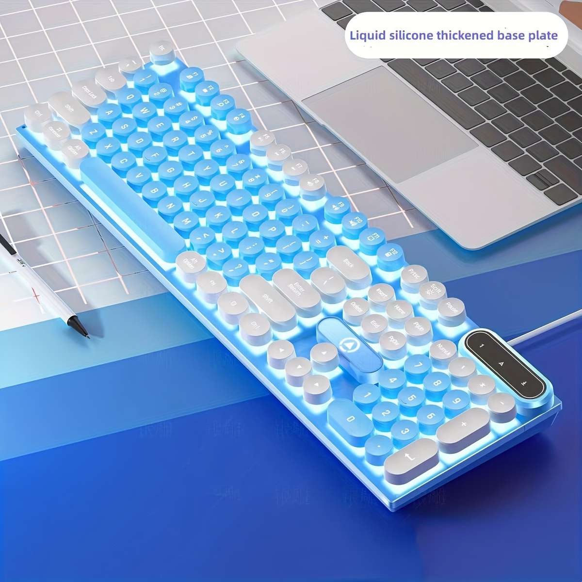 keyboard color White Blue