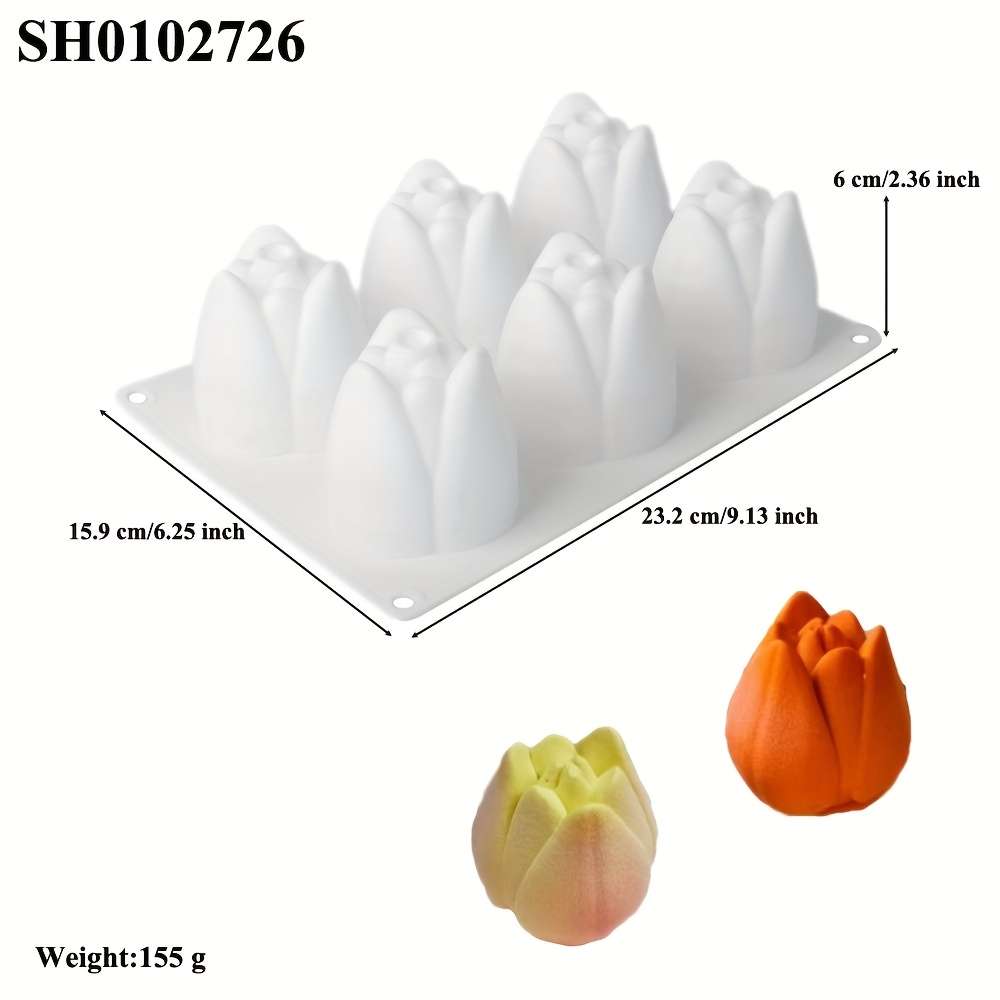 Suitable For Baking Molds Model 6 In 1 Three Dimensional Tulips