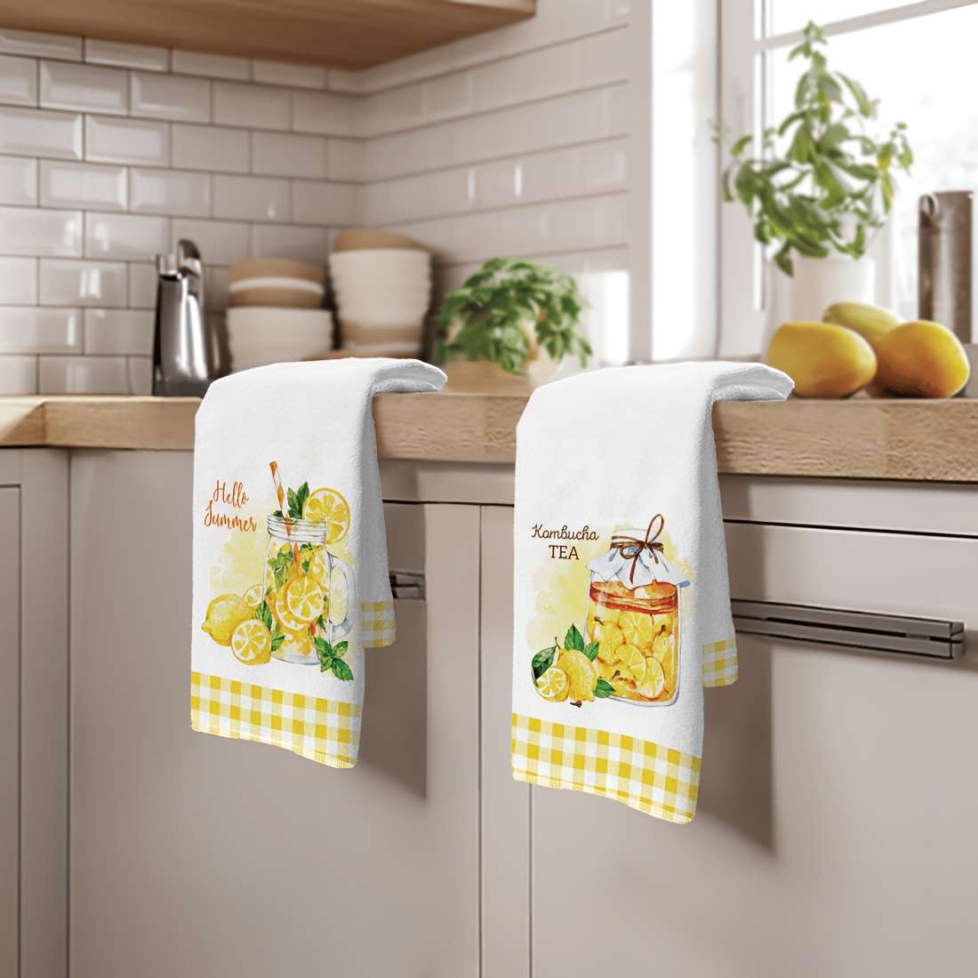Rag Color 2 Piece Lemon Jar Set