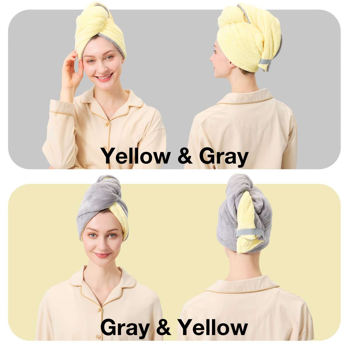Hair Turban YellowGray