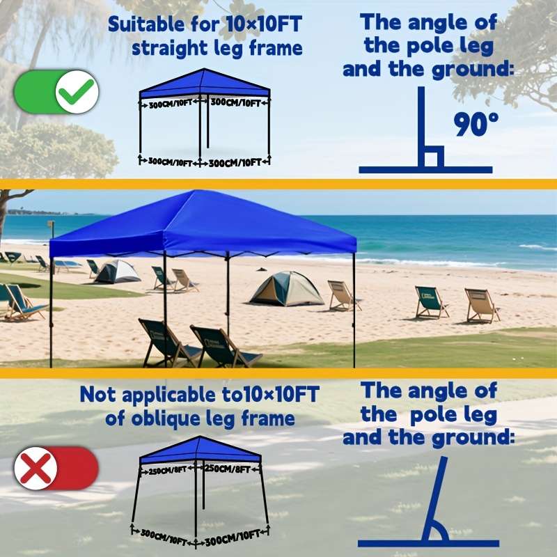 Shade Awning Color Blue210D Size2.5 M  2.5 M