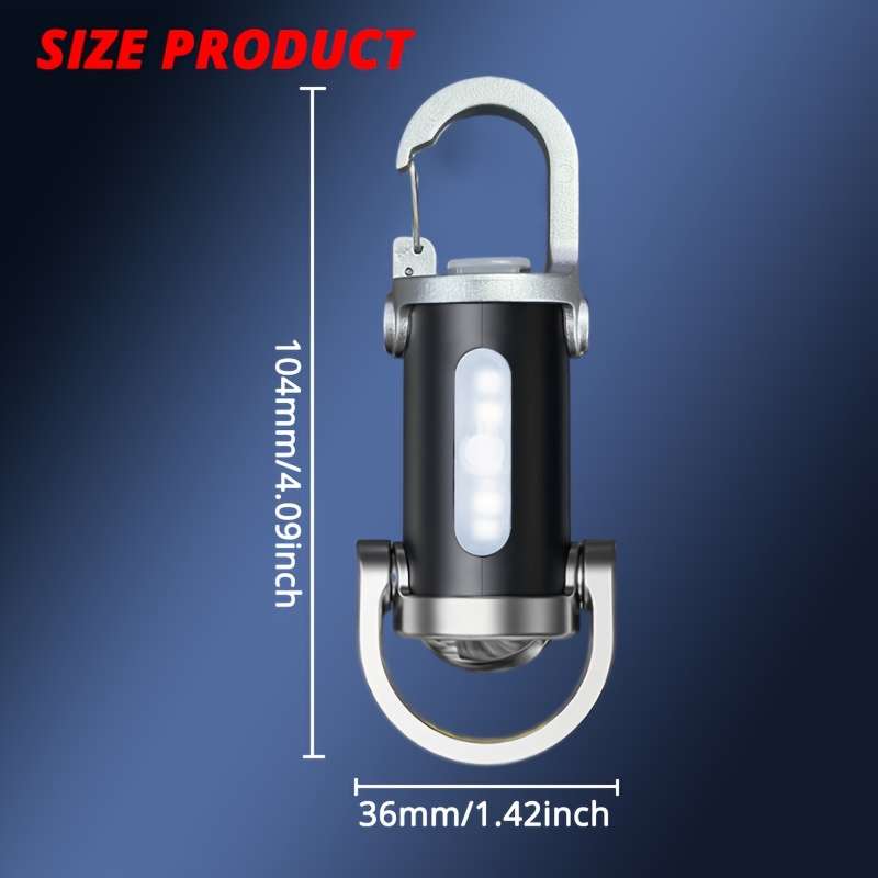 Multifunctional Rechargeable Keychain Flashlight Mini Pocket Led Light 7