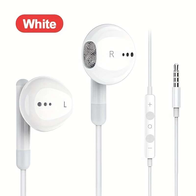 Wired Headphones White 3.5Mm
