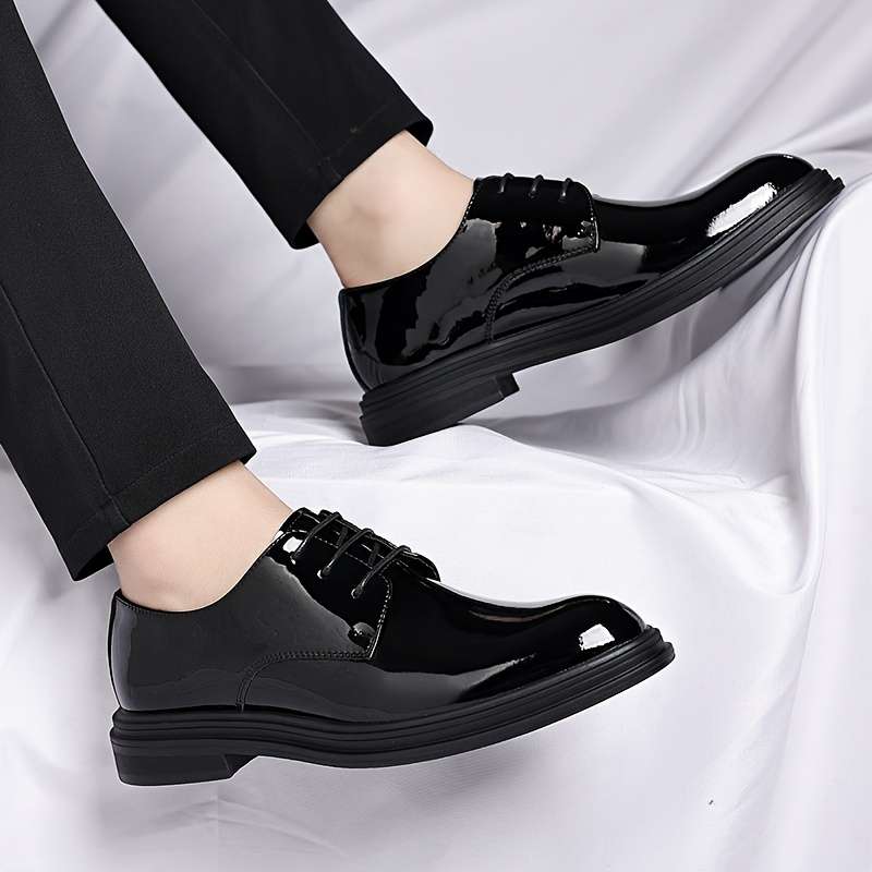 Mens Leather Shoes Color Black Sizeuk 5