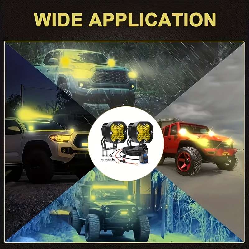 Car Lights Model V4 Yellow Light Line Set