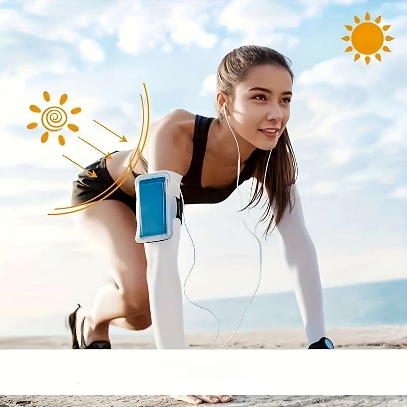 Sunscreen Sleeves Color 2 Pairs Black 2 Pairs White
