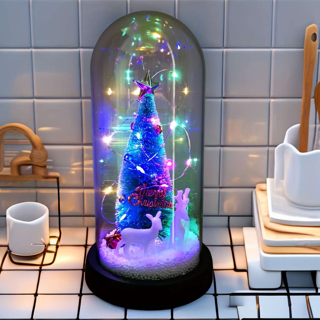 Christmas Lights Holiday Season Tree Orange Deer