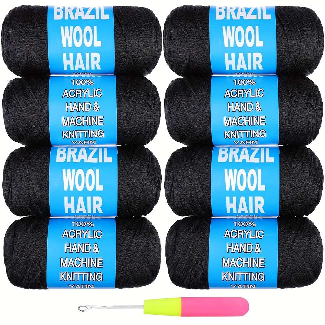 Hair Braiding Products Color 4Rollblack Hair Length20.32Cm