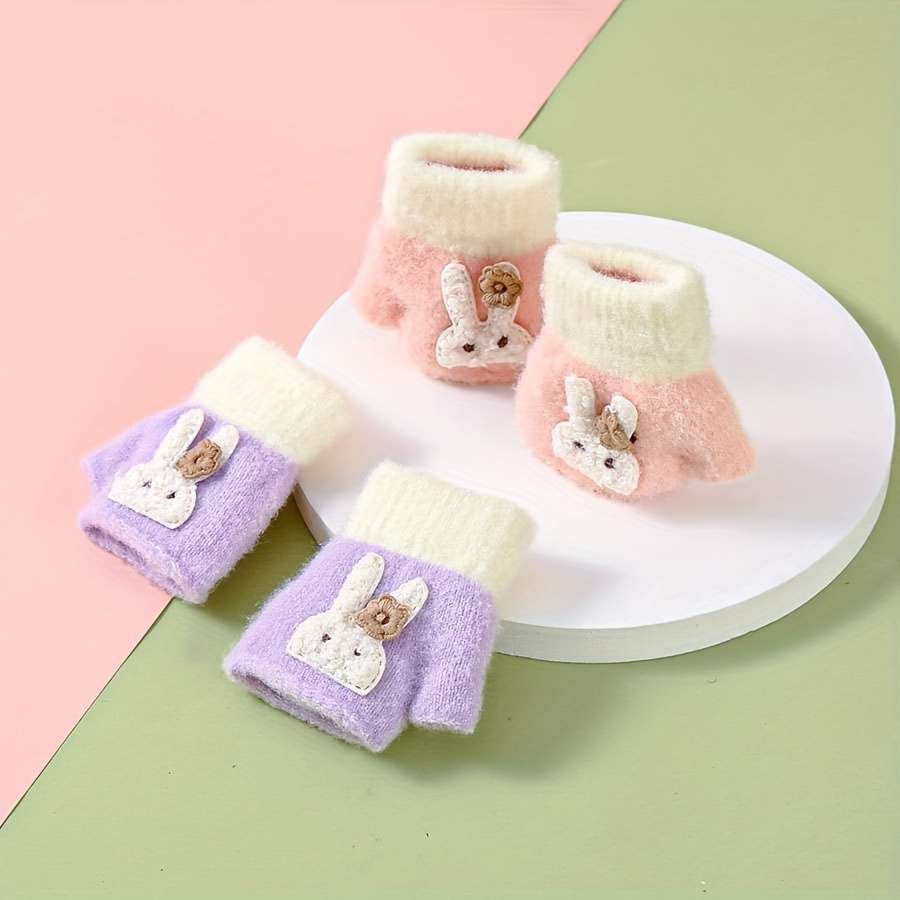 Winter Gloves Color Pink