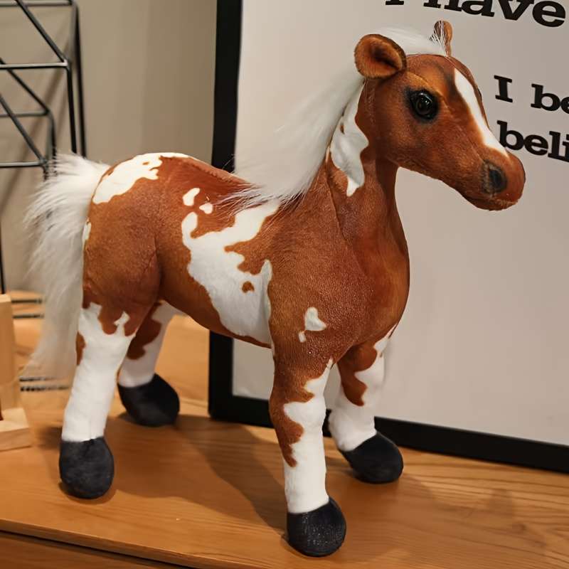 Plush Toyss Items Dark Brown Flower Horse