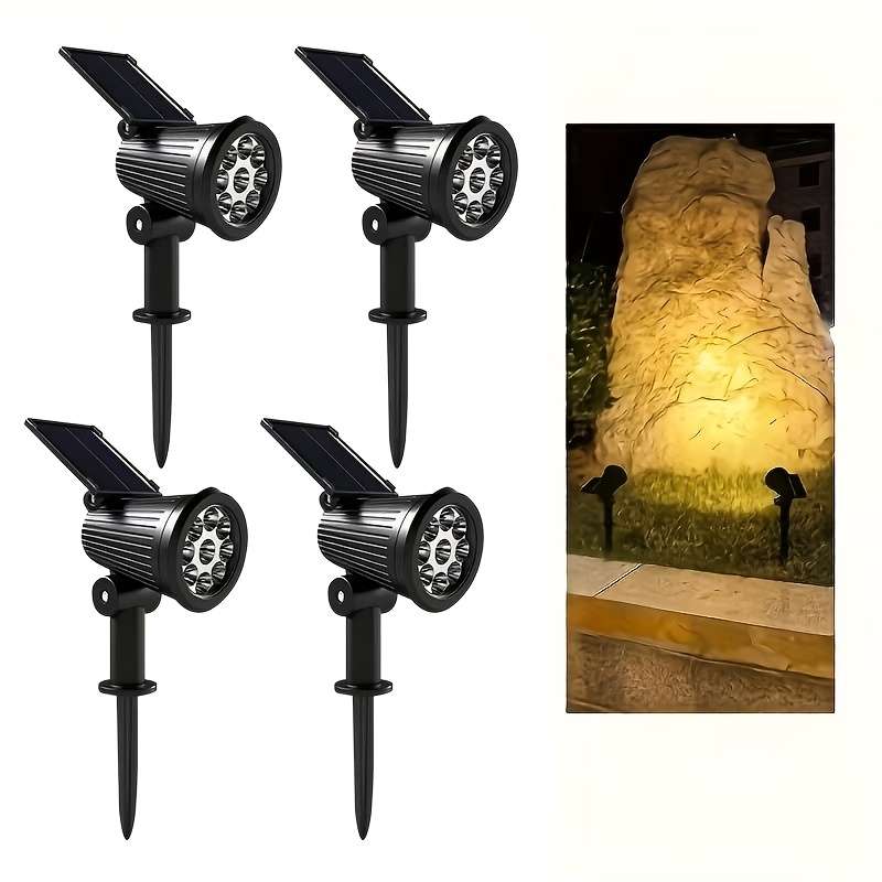 Solar Emergency Lights Color 2Pcs White Spotlight