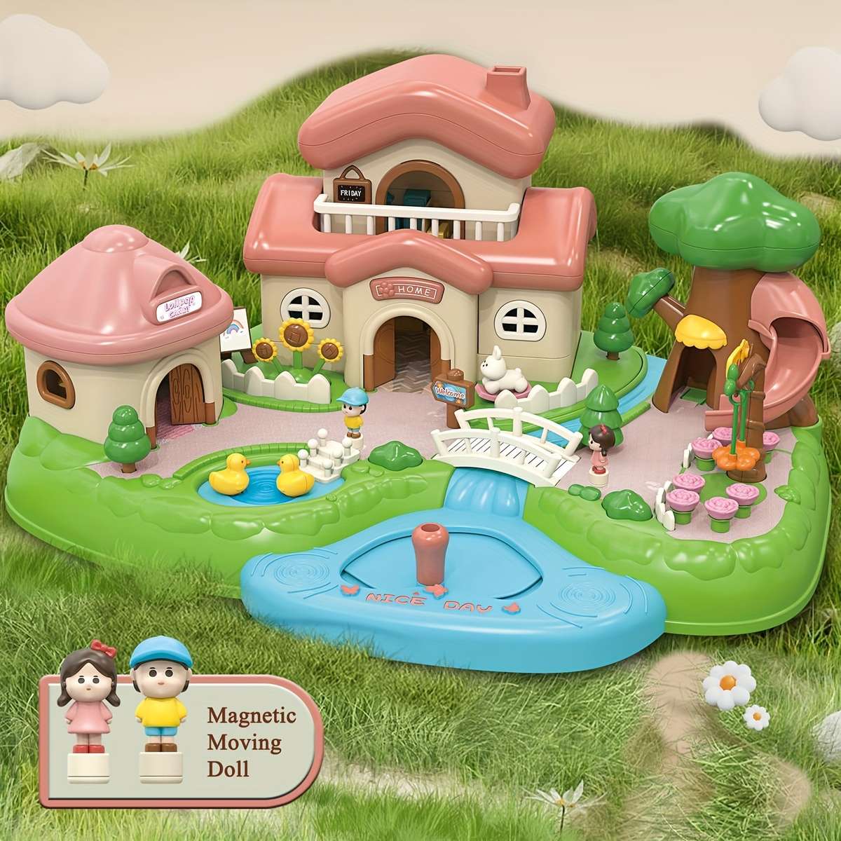 Building Toy Architectural Model Toy Set Color Green