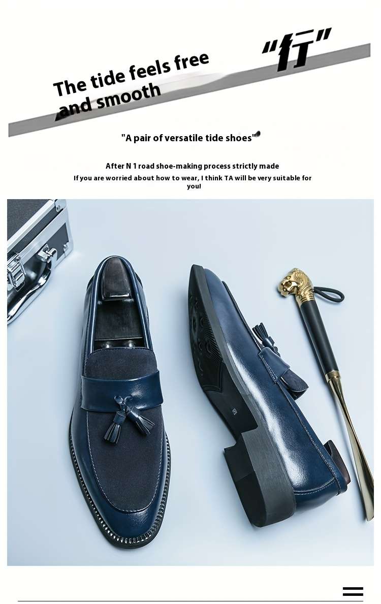 Mens Leather Shoes Color Blue Sizeuk 7