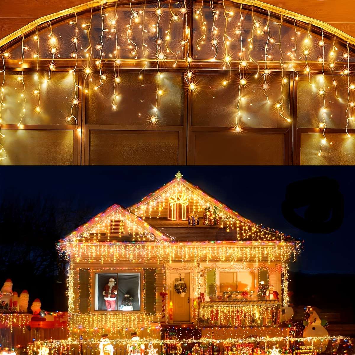 96Led Led Icicle String Lights Solar