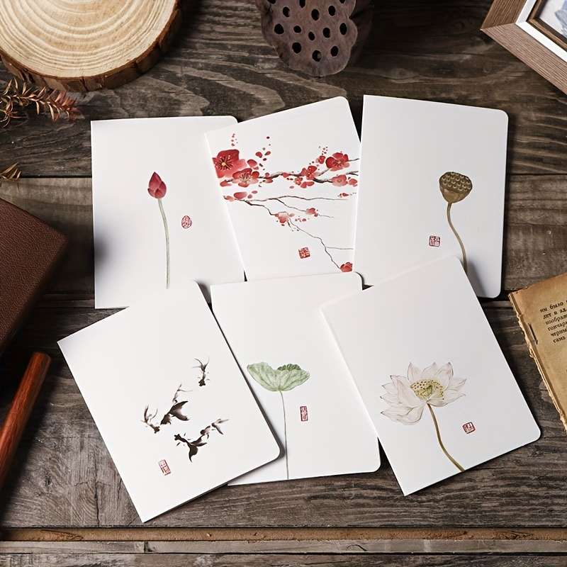 Greeting Cards Color Random Colors Quantity 12Pcs-6Set