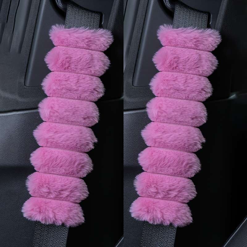 Car Seat Belt Covers White B Model 2Pcs