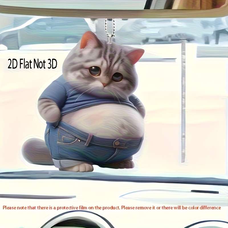 Keychain Ornament Color Fat Cat