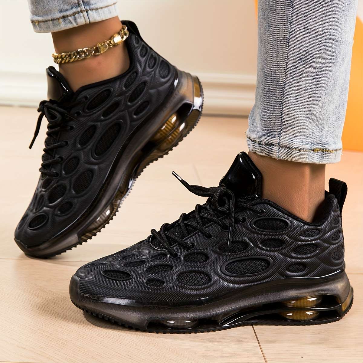 Women S Sneakers Color Black Sizeuk 8
