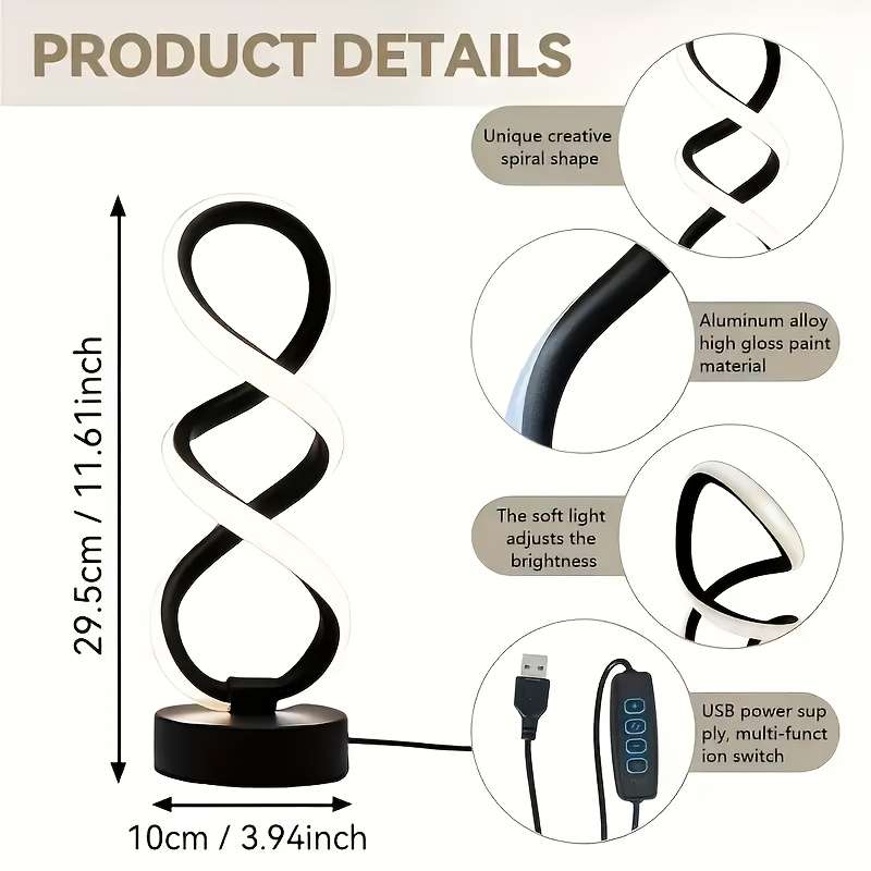 Desk Lamp Color White Quantity2Pcs