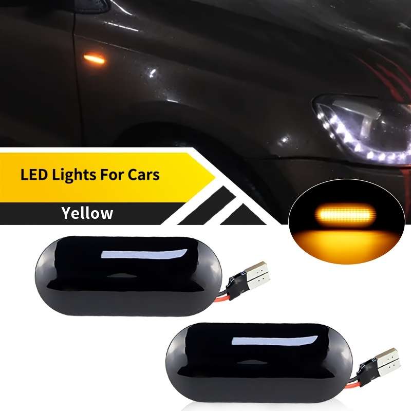 Car Lights Color 2Pcs Clear Lenses