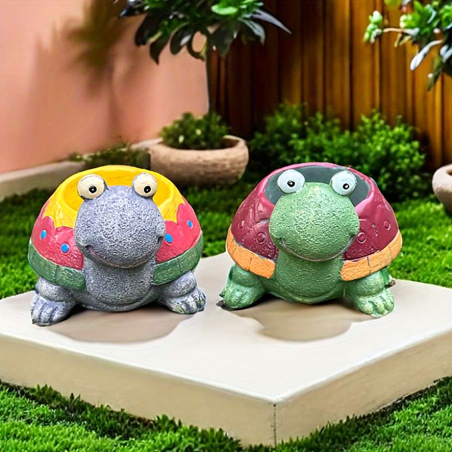 Flowerpot Color 1Pcs Gray Turtle
