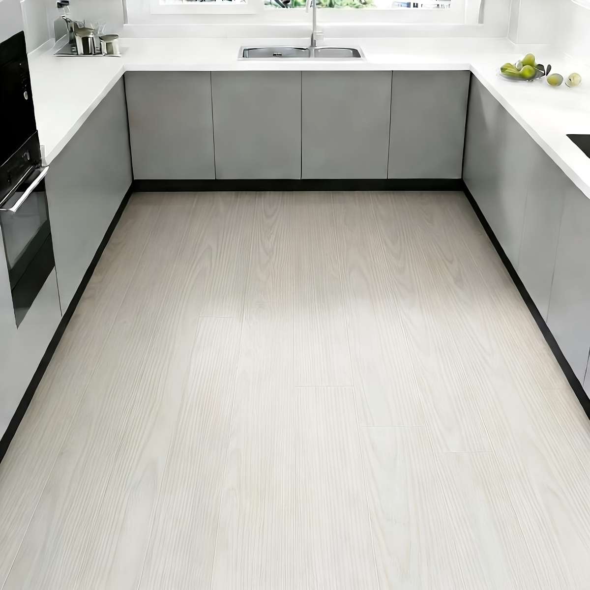 Self Adhesive Floor Stickers Gray White 40.01Cm*9.0Meter