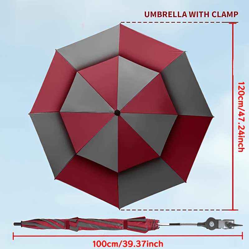 Umbrella Color Blue And Black Color Block  Storage Bag