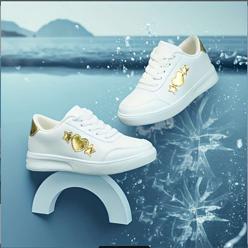 Sneakers Color White Golden Sizeuk 7 Big Kid