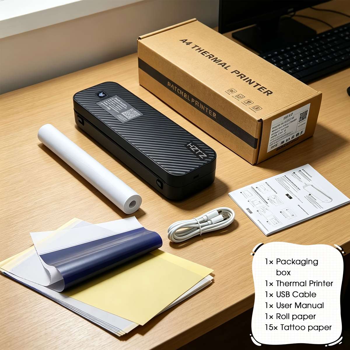 Printer Model A4Dy 2Roll 5Tattoo