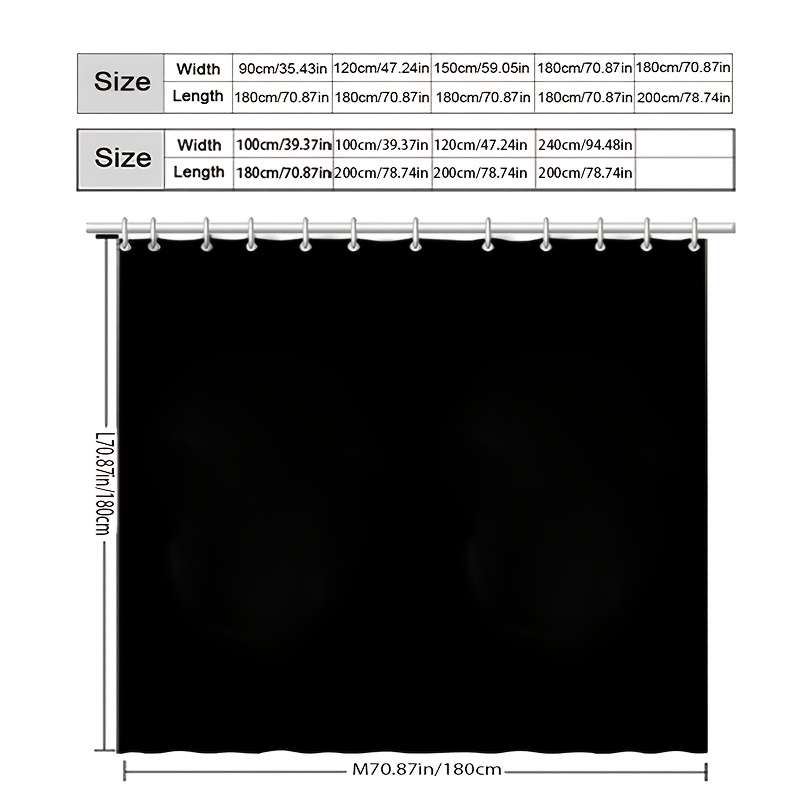 Waterproof Shower Curtain Color Polychrome Size 100X200 100.0Cm*200.0Cm
