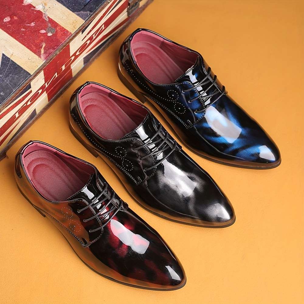 Mens Leather Shoes Color Black Sizeuk 10.5