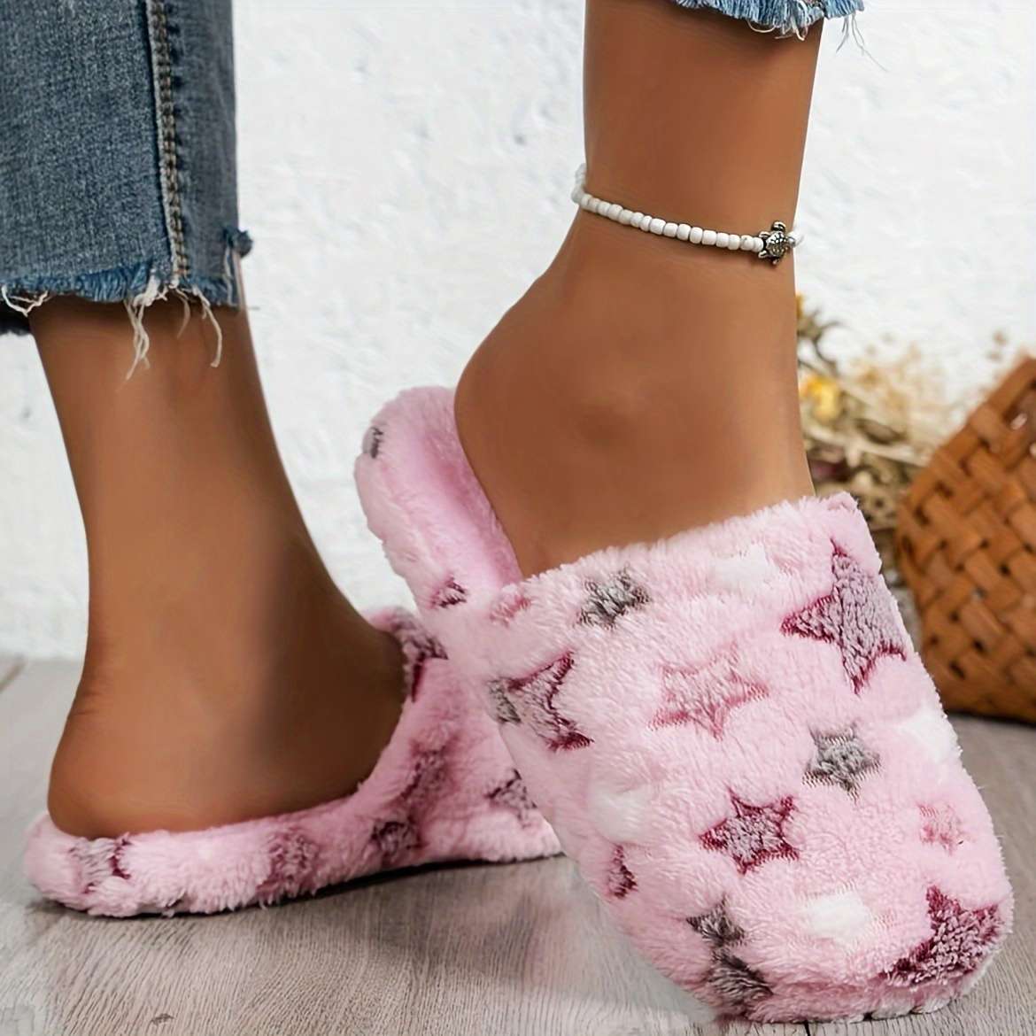 Cotton Slippers Color White Sizeuk 4.5-5