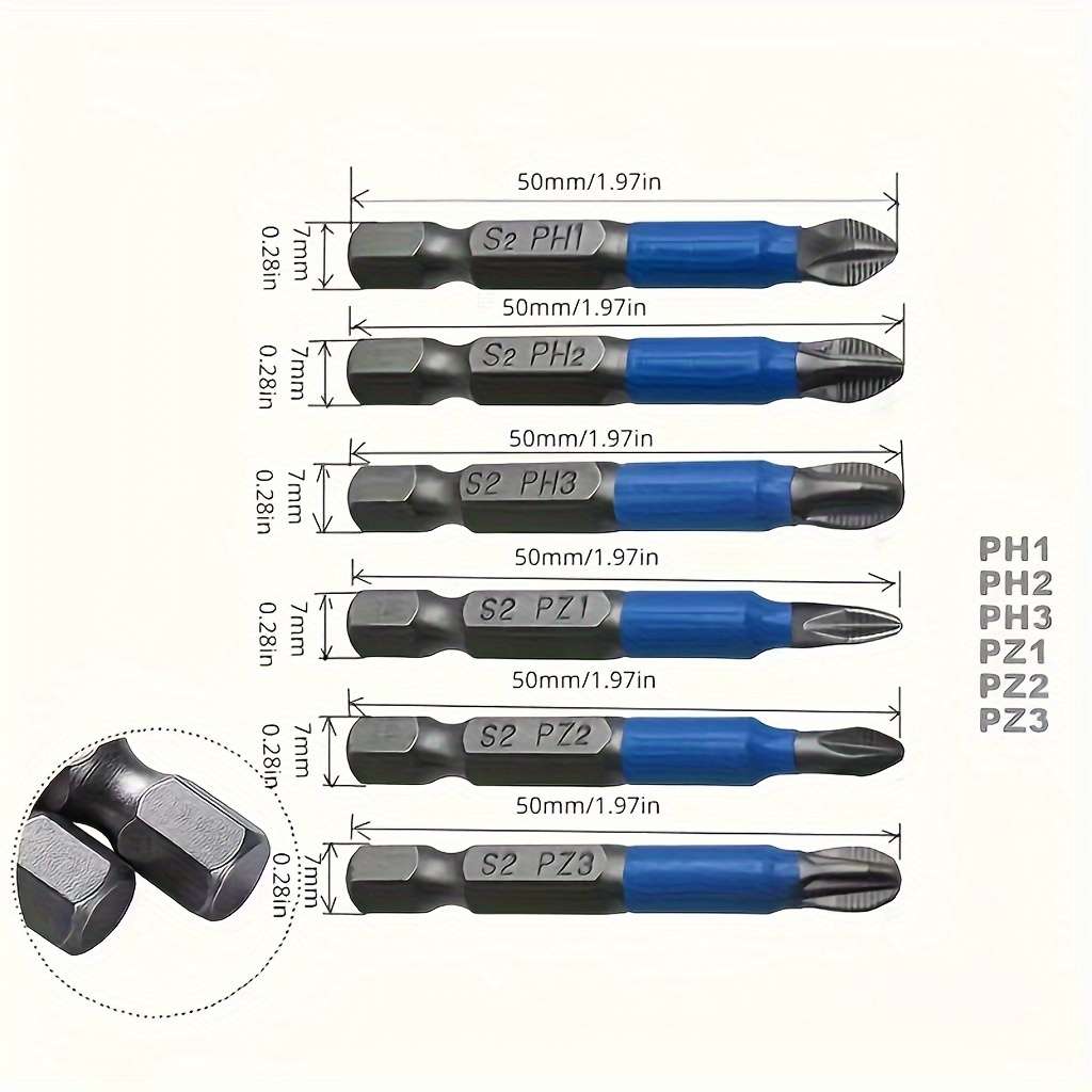 Screwdriver Bit Tool Set Quantity 6Pcs