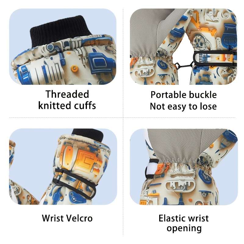 Gloves Color Mens Abstract Orangeblue