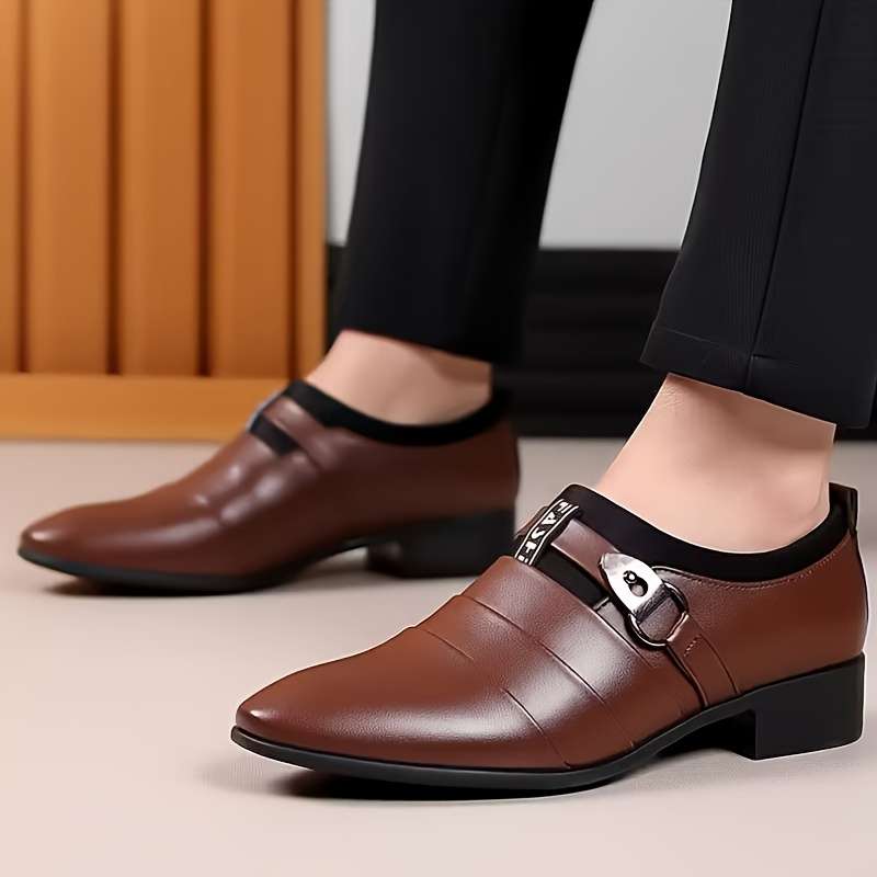 Mens Leather Shoes Color Black Sizeuk 7