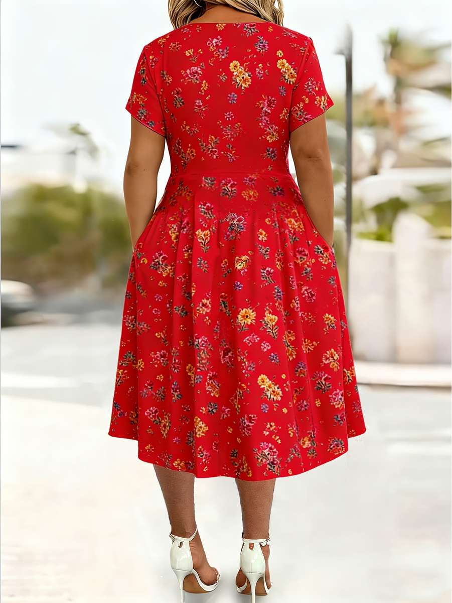 Women S Dress Color Red Size 5Xl