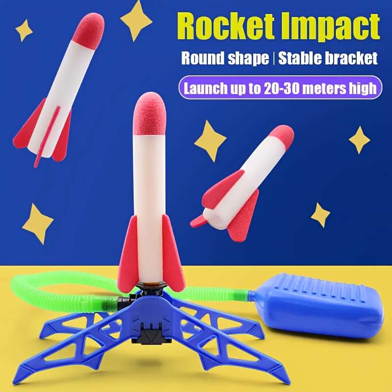 Childrens Toys Color 2 Rockets  1 Launch Pad Random Color