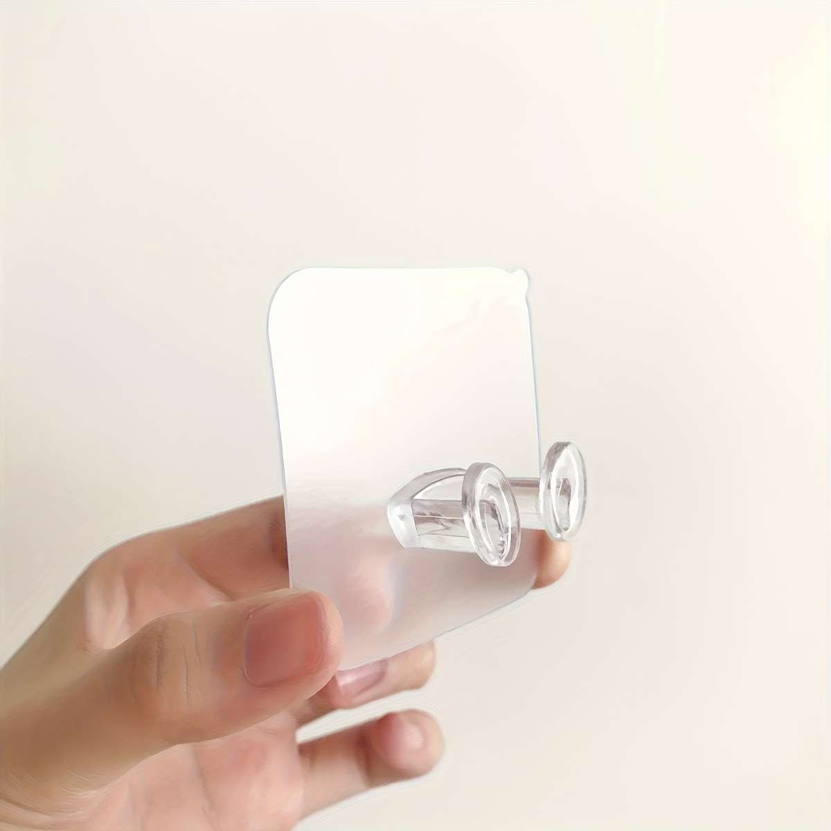 Adhesive Wall Hooks Bath Shower Self Stick Transparent Quantity 5pcs