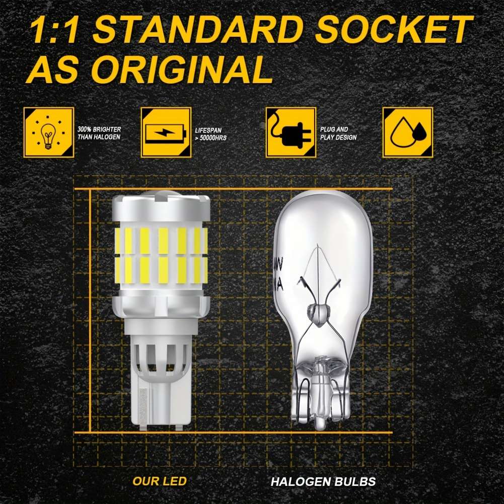 Car Lights Color White Model T15