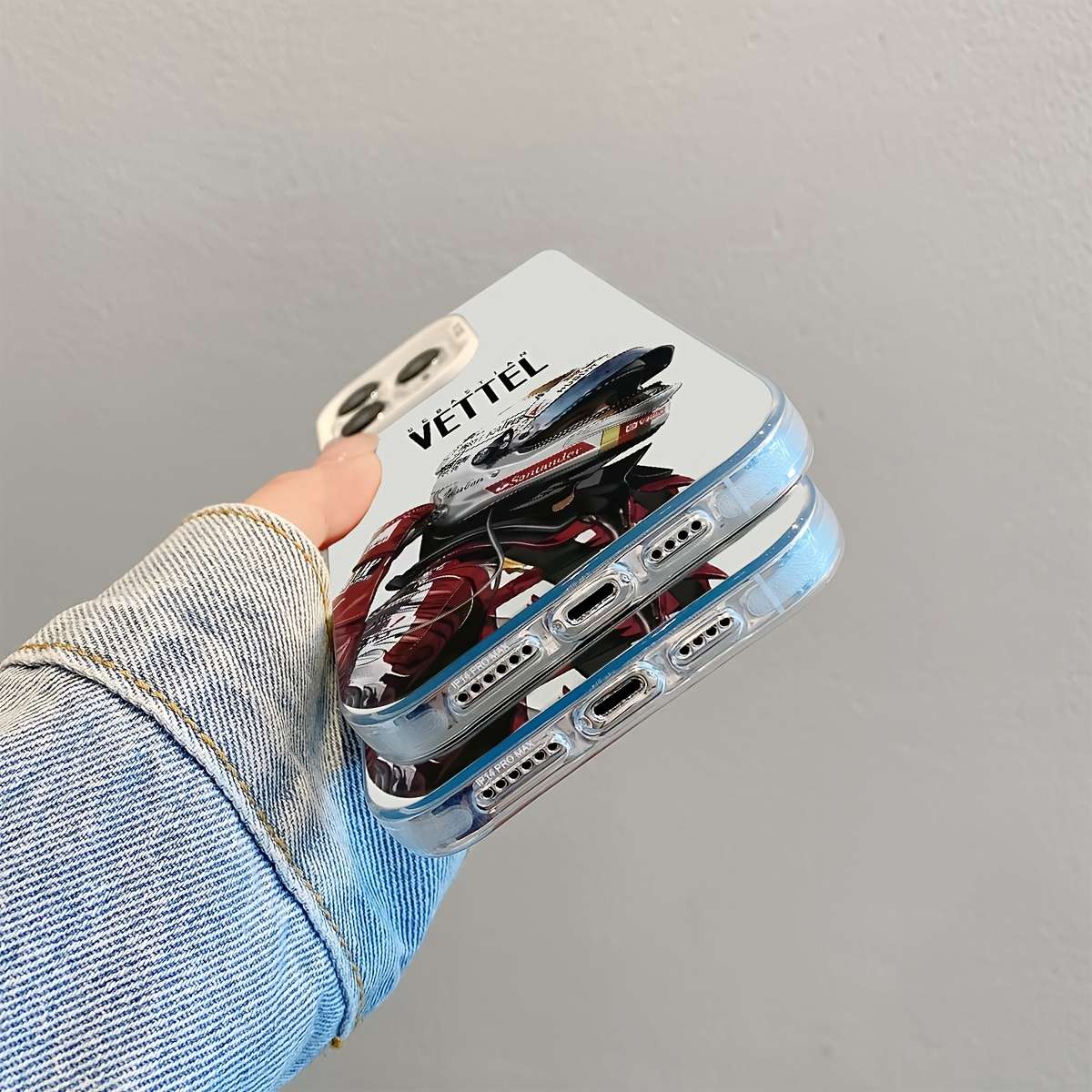 1Pc Mixed Color For iPhone 15 Plus Racing Driver Helmet Phone Case