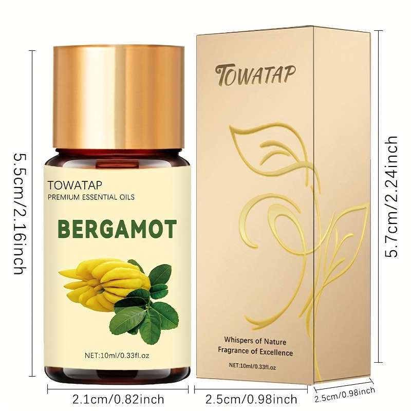Towatap Bergamot Essential Oil 30ml 10ml 100 Pure Citrus Scent Long Lasting