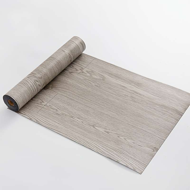 Self Adhesive Floor Stickers Medium Gray Wood Grain 3Rolls